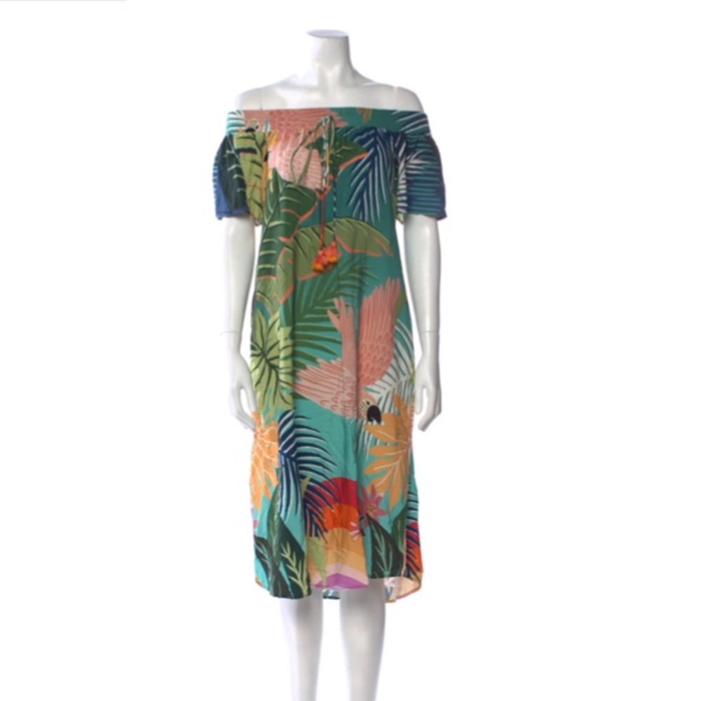 FarmRio Dress Tropical Pattern